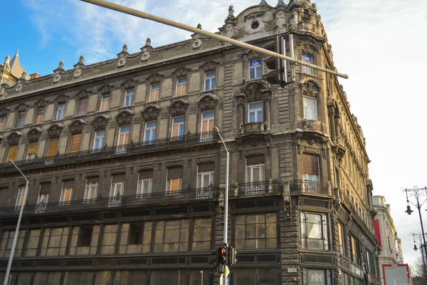 Budapest Hungria Dezembro 2017 Turistas Pessoas Locais Gostam Caminhar Rua — Fotografia de Stock