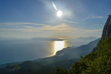 Hırvatistan ve Biokovo ulusal park manzarası manzarası