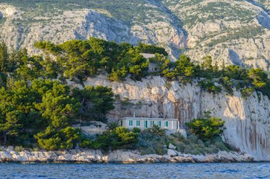 Makarska Riviera 'nın panoramik görüntüsü