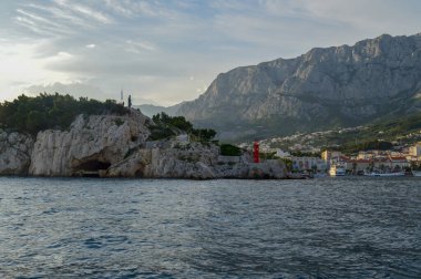 Makarska Riviera 'nın panoramik görüntüsü