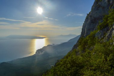 Hırvatistan ve Biokovo ulusal park manzarası manzarası