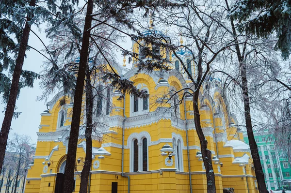 Kyiv Ucraina Gennaio 2019 Cattedrale San Volodymyr Nella Nuvolosa Giornata — Foto Stock