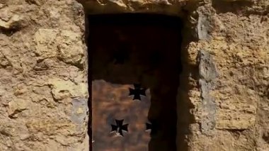 BILHOROD-DNISTROVSKYI, UKRAINE - 19 Ağustos 2020: Bilhorod-Dnistrovskyi, Ukrayna 'daki Akkerman kale duvarları.