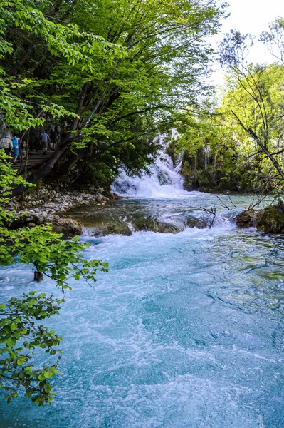 Plitvice Lakes Croatia Június Plitvicei Tavak Nemzeti Park Horvátország 2019 — Stock Fotó