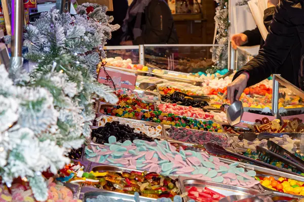 Bruxelas Bélgica Dezembro 2018 Feira Natal Bruxelas Bélgica Dezembro 2018 — Fotografia de Stock