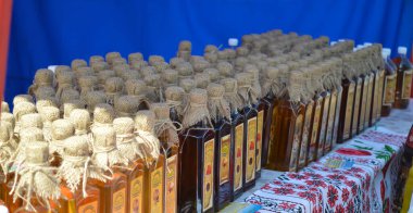 Velyki Sorochintsi, UKRAINE - 25 Ağustos 2017: Ukrayna 'nın ulusal yıllık pazarı 