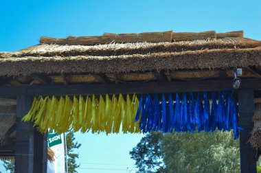 Velyki Sorochintsi, UKRAINE - 25 Ağustos 2017: Ulusal Ukrayna yıllık pazarı 