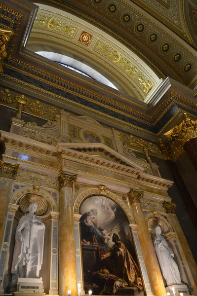 2017 Budapest Hungary December 2017 Interior Stephens Basilica Szent Istvan — 스톡 사진