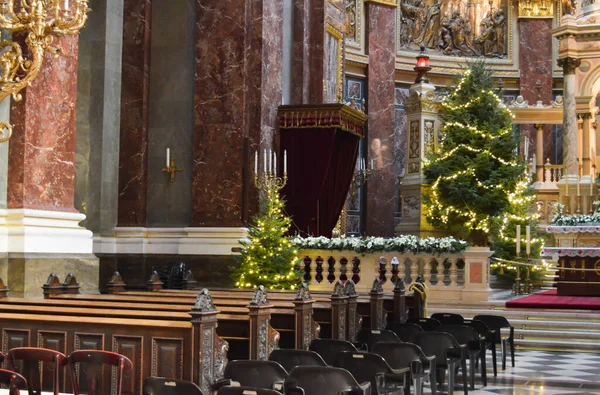 Budapest Hongrie Décembre 2017 Intérieur Basilique Saint Étienne Szent Istvan — Photo