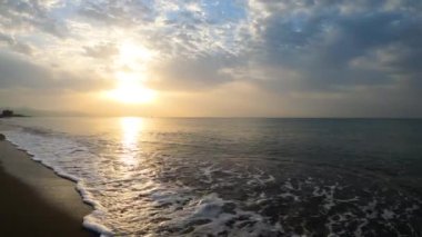 Akdeniz üzerinde gün doğumu, Costa del Sol, Malaga, İspanya