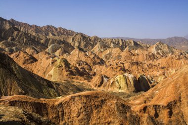 Gansu Eyaleti'ndeki Zhangye Danxia Ulusal Jeoloji Parkı, Çin