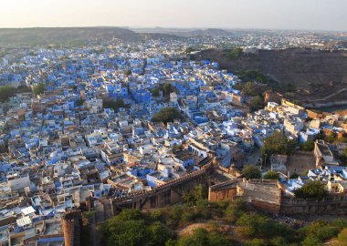 Jodhpur, Rajasthan Eyaleti'ndeki mavi şehir, Hindistan