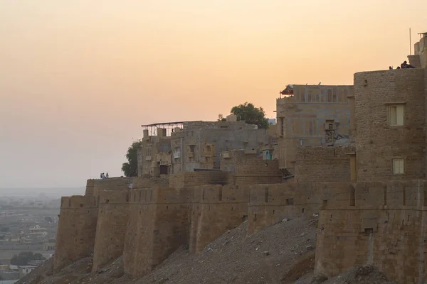 Forte de Jaisalmer no crepúsculo, estado de Rajasthan, Índia — Fotografia de Stock