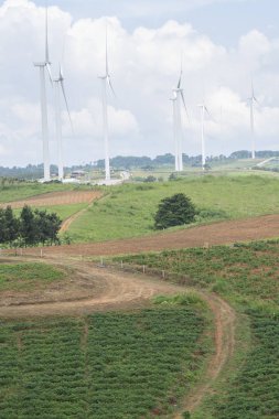 Tepede türbinler enerji santrali