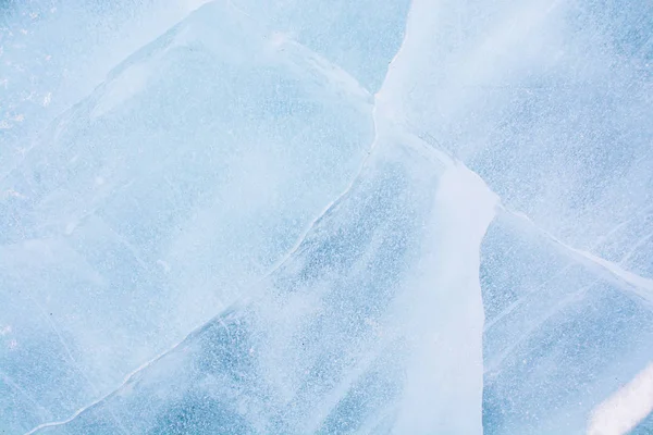 Textura ledu ve zmrazeném jezeře u jezera Bikal, Rusko — Stock fotografie