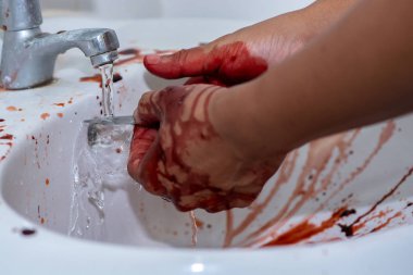 Katilin ellerini yıkadığı varsayımı.