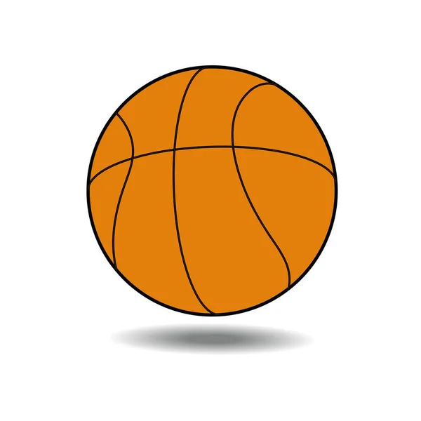 Basketball Auf Weißem Hintergrund Isoliertes Bild Vektorillustration — Stockvektor