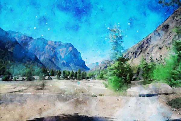 Stupell Industries 湿地水彩風景抽象ブルーグリーン絵画 Third and Wallによるデザイン Stupell Industries 湿原水彩画 風景 抽象的 ブルーグリーン絵画