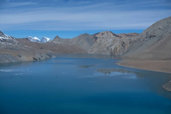 Paisaje Montaña Con Lago Nepal Por Mañana Fotografía Naturaleza — Foto de Stock