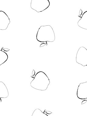 Siyah ve beyaz elmasız arkaplan çizim biçimi, vektör illüstrasyonu