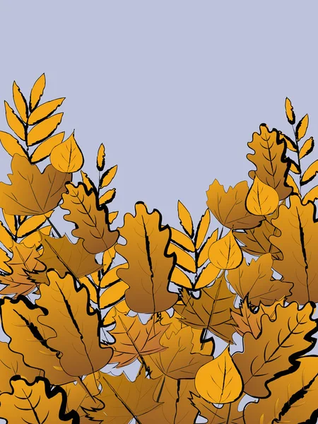 Фон Осенних Листьев Векторные Иллюстрации — стоковый вектор