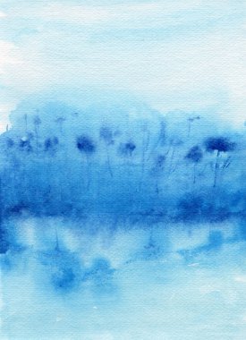 Soyut arkaplan, orman kağıdındaki suluboya resim