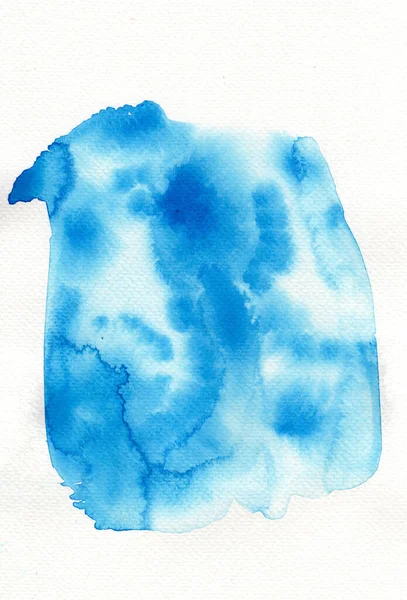 Abstract Achtergrond Blauwe Aquarel Papier Textuur — Stockfoto