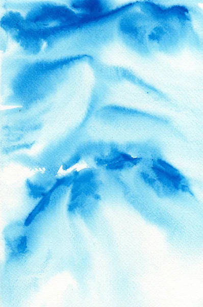 Fundo Abstrato Aquarela Azul Textura Papel — Fotografia de Stock