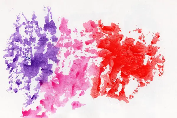 Abstract watercolor background painting on paper texture, purple, pink and red color shades