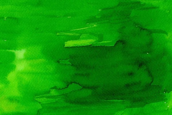 Acuarela Sobre Textura Papel Fondo Abstracto Tonos Verdes — Foto de Stock