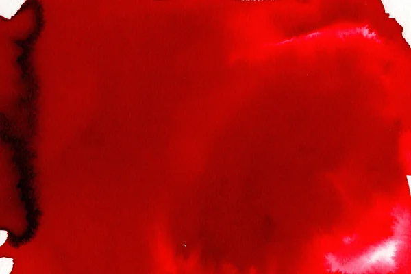 紙の質感の水彩 赤い色合いの抽象的な怖い背景 — ストック写真