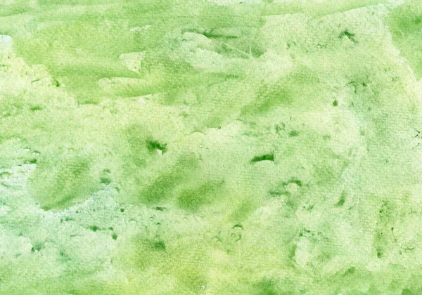 Fondo Abstracto Acuarela Sobre Textura Papel Pintado Mano Color Verde — Foto de Stock