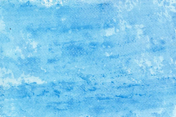 Fundo Abstrato Aquarela Azul Textura Papel Imagem Pintada Mão — Fotografia de Stock