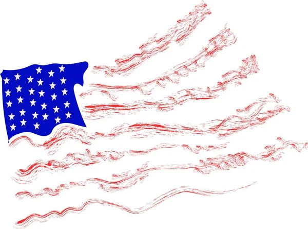 Illusion Drapeau Américain Drapeau Américain Emblème National Illustration Patriotique Sur — Photo
