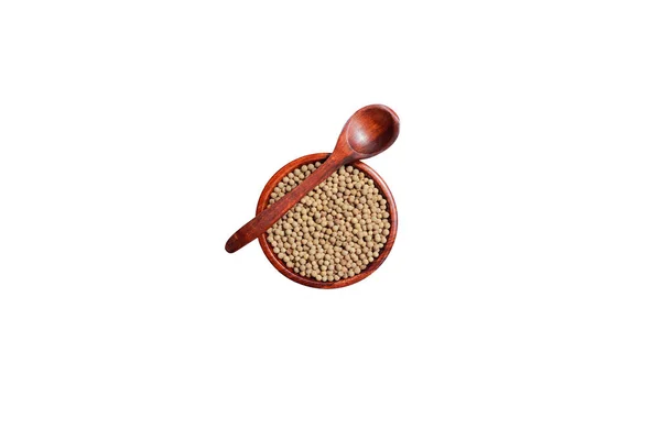 White Pepper Spices Kerala White Background Top View — Stock Photo, Image