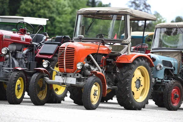 Reunión Del Tractor Vintage Sankt Konrad Distrito Gmunden Alta Austria — Foto de Stock