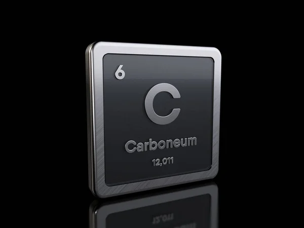 Вуглець C, символ елемента з серії періодичних таблиць — стокове фото