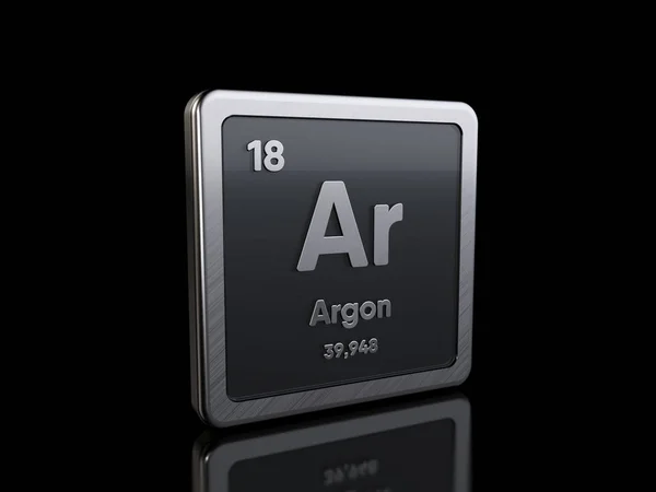 Argon Ar, elemento simbolo della serie di tavole periodiche — Foto Stock