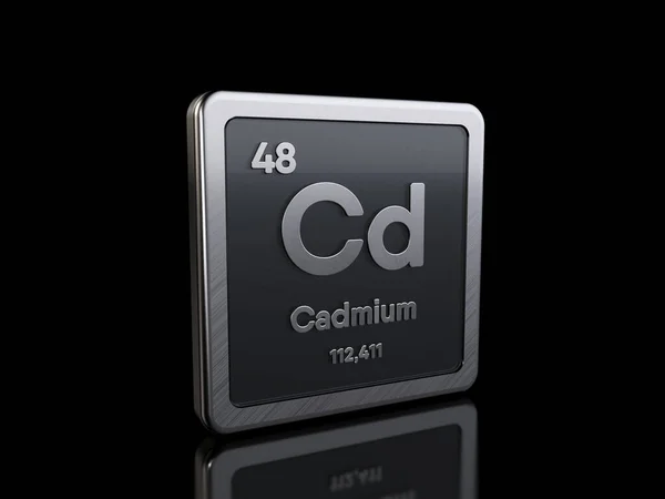 Cadmium Cd, symbole de l'élément de la série des tableaux périodiques — Photo