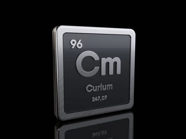 Curium Cm, elemento simbolo della serie di tavole periodiche — Foto Stock