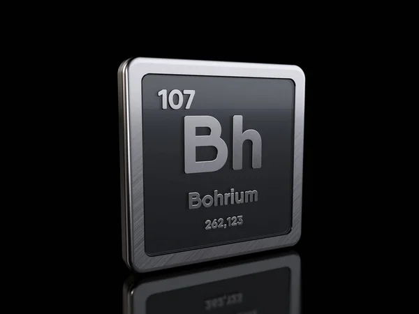 Bohrium Bh, elem szimbólum periodikus táblázat sorozat — Stock Fotó