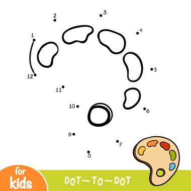 Sayı oyunu, çocuklar, sanat paleti için eğitim nokta-nokta oyun