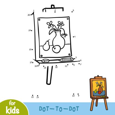 Sayı oyunu, çocuklar, şövale için eğitim nokta-nokta oyun