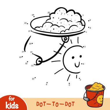 Sayı oyunu, eğitim nokta-nokta oyun kova kum ile çocuklar için