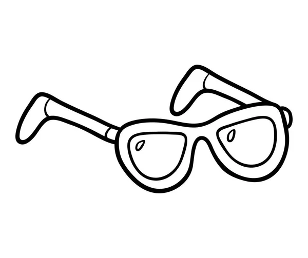 Kifestőkönyv Gyerekeknek Napszemüveg — Stock Vector