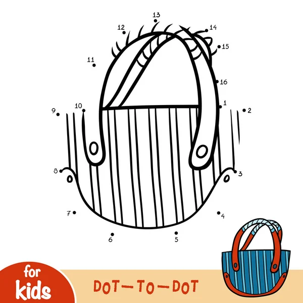 Jeu Chiffres Jeu Point Point Éducatif Pour Les Enfants Sac — Image vectorielle