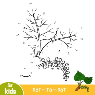 Sayı oyunu, çocuklar, siyah kavak şube için eğitim nokta-nokta oyun