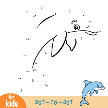 Sayı oyunu, çocuklar, yunus için eğitim nokta-nokta oyun