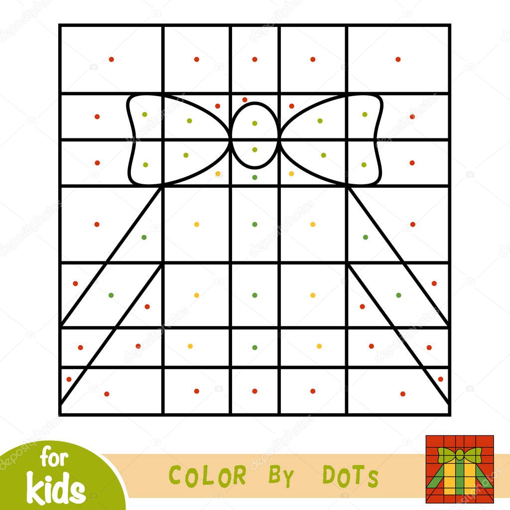 Color by dots, education game for children, Gift