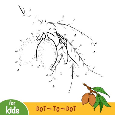 Sayı oyunu, çocuklar, badem şube için eğitim nokta-nokta oyun